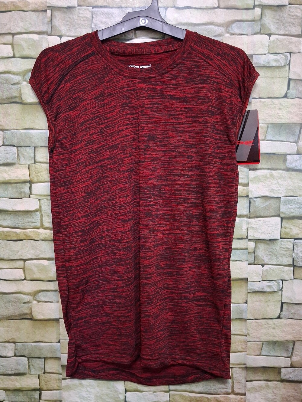 Cougar Sport Marled Red Black Performance Tee